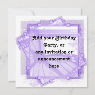 Lila Geburtstagsparty oder Mehrzweckeinladung Einladung