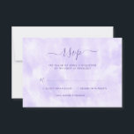 Lila Gefärbte Krawatte Bat Mitzvah RSVP Karte<br><div class="desc">Moderne lila gefärbte Krawatte Bat Mitzvah UAWG Antwortkarte.</div>