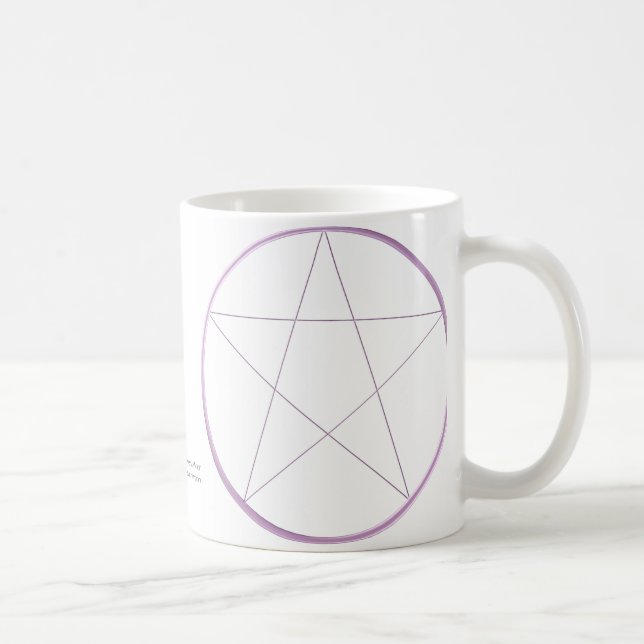 Lila Gel-Pentagramm Kaffeetasse (Rechts)