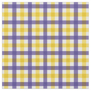 Lila & Gelb Gingham Kariert / Tartan Stoff