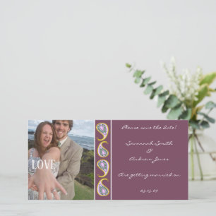 Lila & gelb Paisley Save the Date Ihr Foto