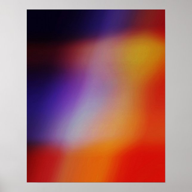 Lila Gelb-Rot-Orange-Abstrakt-Glow-Poster Poster (Vorne)