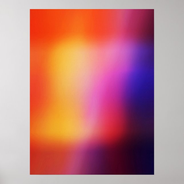 Lila Gelb und Rosa, Abstraktes Glühen #2 Poster (Vorne)