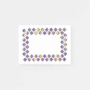 Lila gelbe Diamanten Post it Notes Post-it Klebezettel