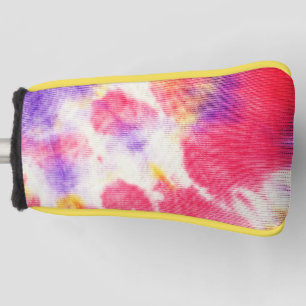 Lila-gelbe gefärbte Krawatte v1 Golf Headcover