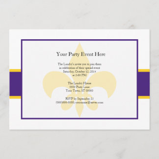 Lila Gelbe Lilie Party Einladung