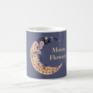 Lila Gelbe Mondblumen Kaffeetasse