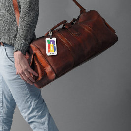 Lila-gelbe Monogramm Initial B Gepäckanhänger