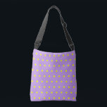 Lila-Gelbe Polka-Punkte Tragetaschen Mit Langen Trägern<br><div class="desc">Stilgelbe Polka-Punkte auf lila Hintergrund. Helle trendige geometrische Damenmode für wärmere Frühlings- und Sommermonate. Original Designs © TamiraZDesign. www.zazzle.com/tamirazdesigns</div>