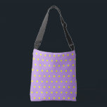 Lila-Gelbe Polka-Punkte Tragetaschen Mit Langen Trägern<br><div class="desc">Stilgelbe Polka-Punkte auf lila Hintergrund. Helle trendige geometrische Damenmode für wärmere Frühlings- und Sommermonate. Original Designs © TamiraZDesign. www.zazzle.com/tamirazdesigns</div>