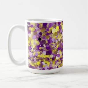 Lila Gelbe Punkt 15oz Tasse