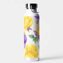 Lila Gelbe Rose Trinkflasche