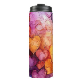 LILA GELBEN ROTE BLUE VALENTINE HERZEN THERMOSBECHER