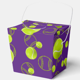 Lila-Gelbes Tennisball-Muster Geschenkschachtel