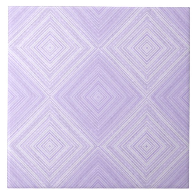 Lila, gelbes und weißes geometrisches Diamantenbad Fliese (Vorderseite)