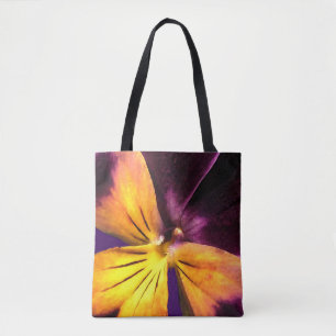 Lila Gelbgarten Blume Abstrakt Totbeutel Tasche