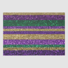 Lila-Gelbgrün-Mardi-Gras-Glitzer-Muster Seidenpapier