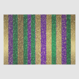Lila-Gelbgrün-Mardi-Gras-Glitzer-Muster Seidenpapier