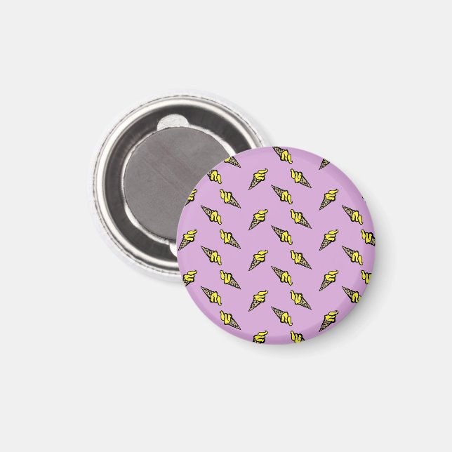 Lila Geleis Magnet (Vorderseite/Rückseite)