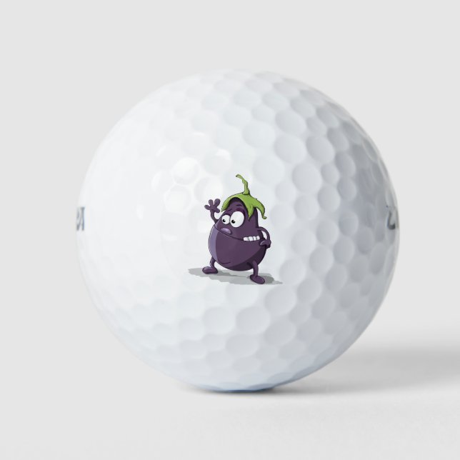 Lila Gemüseaugen Golfball (Vorderseite)