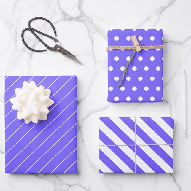Lila Gemusterte ideal für Matching Geschenkpapier Set (Vorderseite)