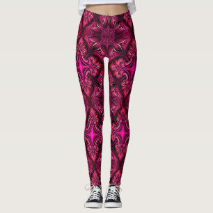 Lila Gemusterte Leggings