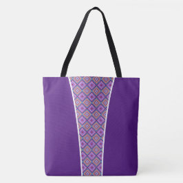 Lila Gemusterte Totbeutel Tasche