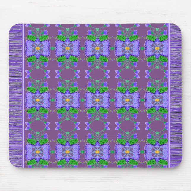 Lila, Gemusterter Mausruder Mousepad (Vorne)
