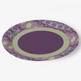 Lila Gemustertes Design Pappteller