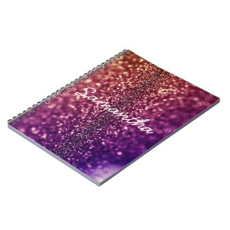 Lila genannte SAMANTHA KristallGlitternotizbuch Notizblock