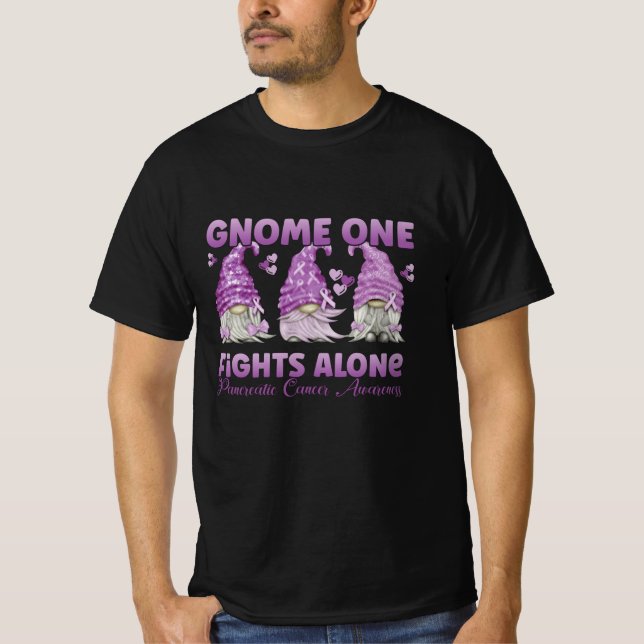 Lila Genom des Bauchspeicheldrüsenkrebses T-Shirt (Vorderseite)