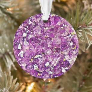Lila Geode Picture Christmas Ornament