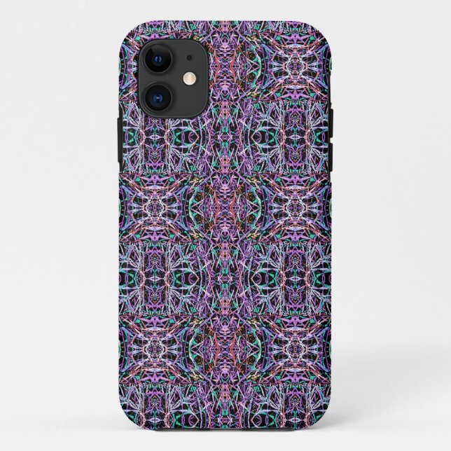 Lila geometrisch rosa Case-Mate iPhone hülle (Rückseite)