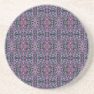 Lila geometrisch rosa getränkeuntersetzer