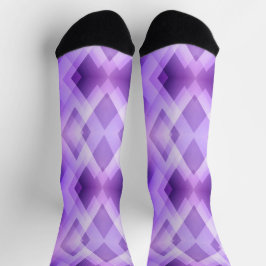 Lila geometrische Diamanten Socken