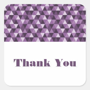 Lila geometrische Dreiecke Danke Stickers