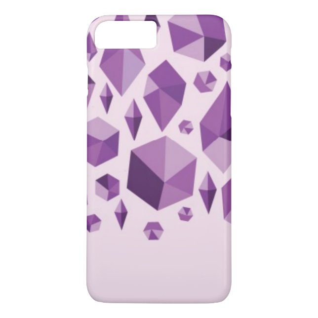 Lila geometrische Juwelformen Case-Mate iPhone Hülle (Rückseite)