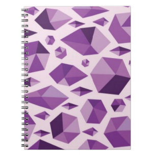 Lila geometrische Juwelformen Notizblock