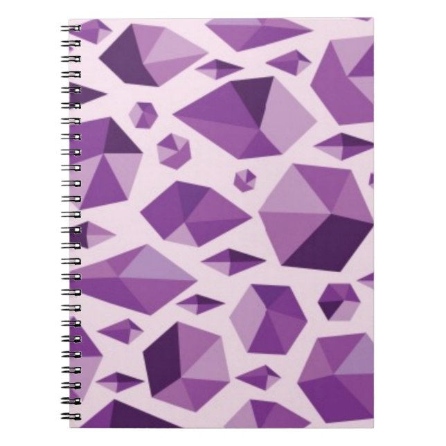 Lila geometrische Juwelformen Notizblock (Vorderseite)