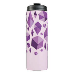 Lila geometrische Juwelformen Thermosbecher