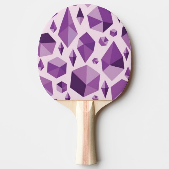 Lila geometrische Juwelformen Tischtennis Schläger (Vorderseite)