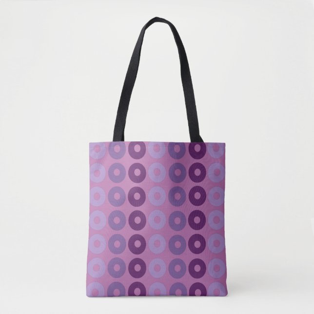 lila geometrische Kreismuster Tasche (Vorderseite)