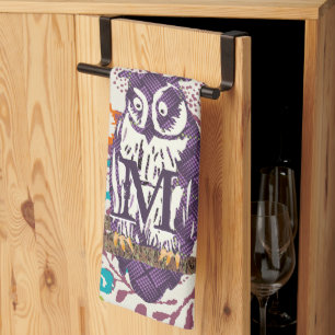 Lila geometrische Schälfamilie Geschirrtuch