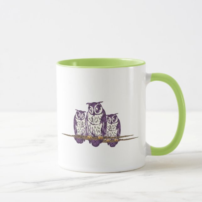 Lila geometrische Schälfamilie Tasse (Rechts)