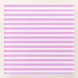 Lila geometrische Streifen Glasuntersetzer