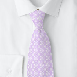 Lila geometrisches Blumenmuster Krawatte