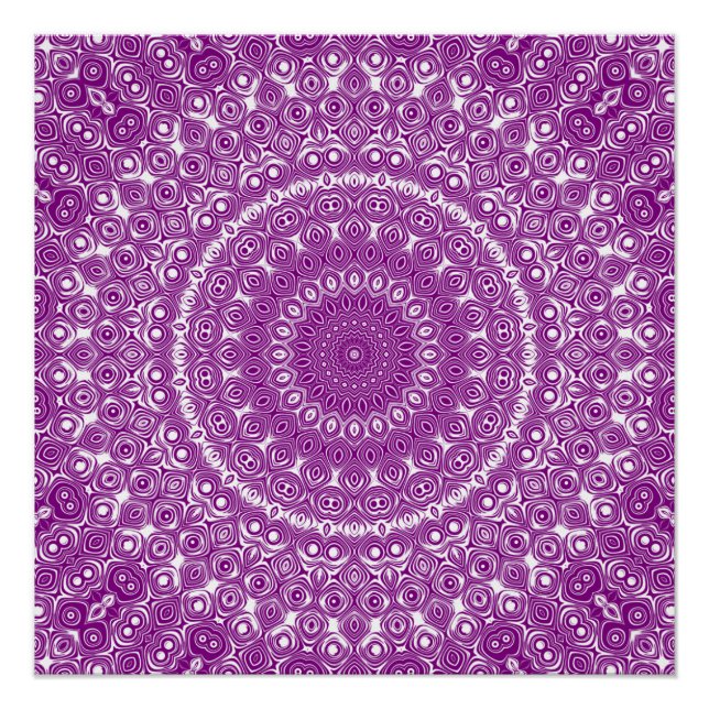 Lila geometrisches Feld Poster (Vorderseite)