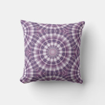 Lila Geometrisches Mandala-Kissen 16" x 16"