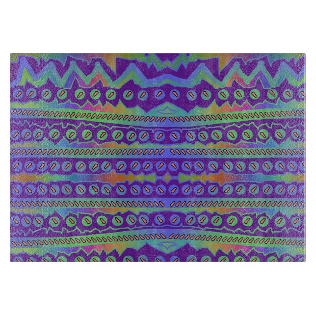 Lila geometrisches Trennboard Schneidebrett (Vorderseite)