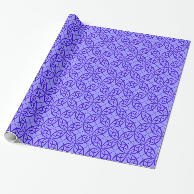 Lila geometrisches Umhüllungspapier Geschenkpapier (Ungerollt)